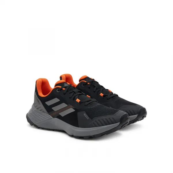 Pánska bežecká trailová obuv ADIDAS Terrex Soulstride M core black grey four semi impact orange