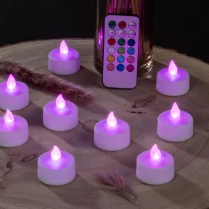 Haushalt international LED čajové svíčky se změnou barvy, 10 ks