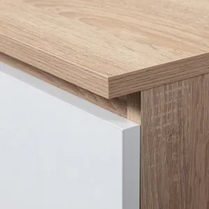 Ak furniture Komoda Baros 101 cm dub sonoma/bílá
