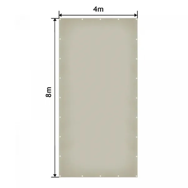 JAGO plachta 650 g/m², hliníkové oká, sivá, 4 x 8 m