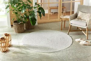 Koberec Braided Trenzado melanž, svetlý kruh
