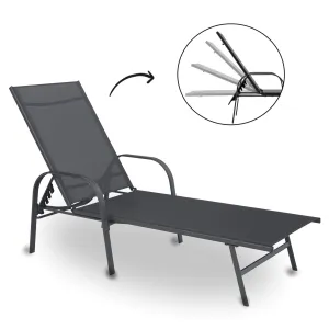 Garden Line Zahradní lehátko BENZ tmavě šedé