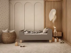 Detská jednolôžková posteľ s dvoma čelami BASIC Zvoľte farbu: Mocca, Zvoľte rozmer: 80x160 cm