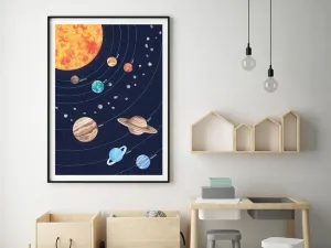 Plagát SLNEČNÁ SÚSTAVA do detskej izby Zvoľte rozmer: 20 x 30 cm