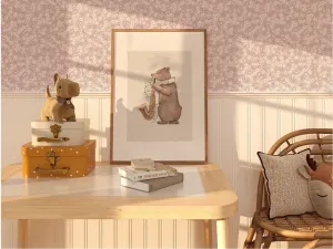 Umývateľná tapeta na stenu KVETY ružová