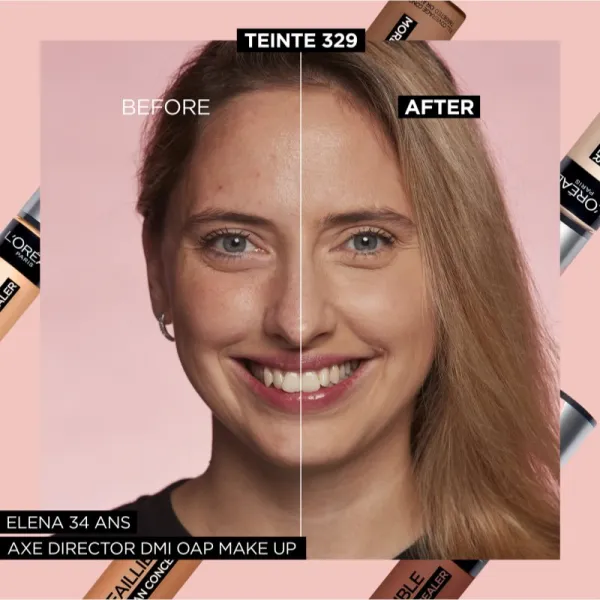 L’Oréal Paris Infaillible 24h More Than Concealer krycí korektor s matným efektom odtieň 329 Cashew / Warm Dore 11 ml