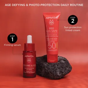 Apivita Bee Sun Safe Anti-Spot and Anti-Age Tinted Face Cream SPF50 ochranný tónovací krém na tvár SPF 50 odtieň Golden 50 ml