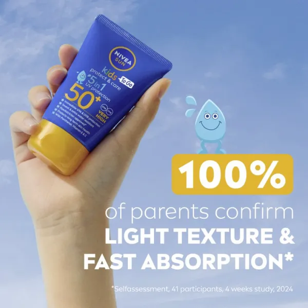 NIVEA SUN Kids detské mlieko na opaľovanie 5 v 1 SPF 50+ 50 ml