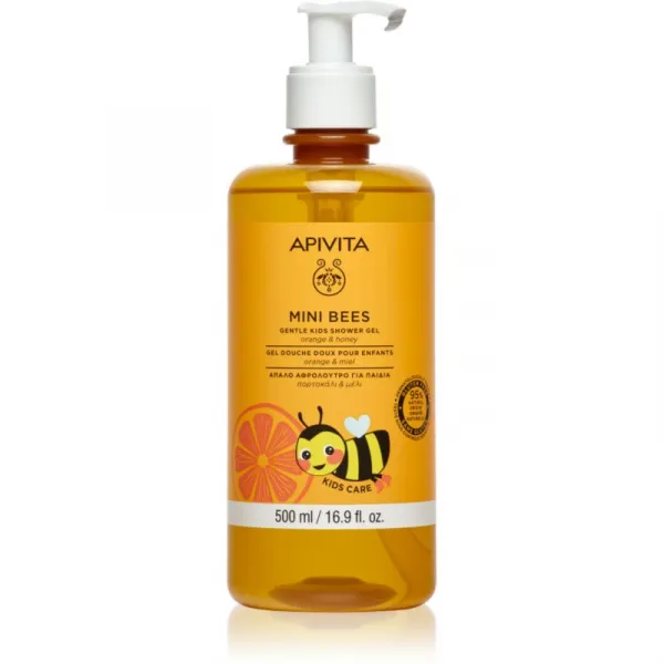 Apivita Mini Bees Gentle Kids Shower Gel Orange&Honey sprchový gél na telo a vlasy 500 ml