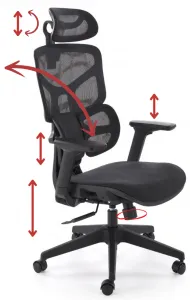 HALMAR Kancelárská stolička MACAR čierna