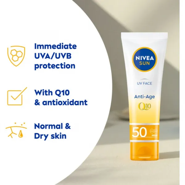 NIVEA SUN protivráskový krém na opaľovanie SPF 50 50 ml