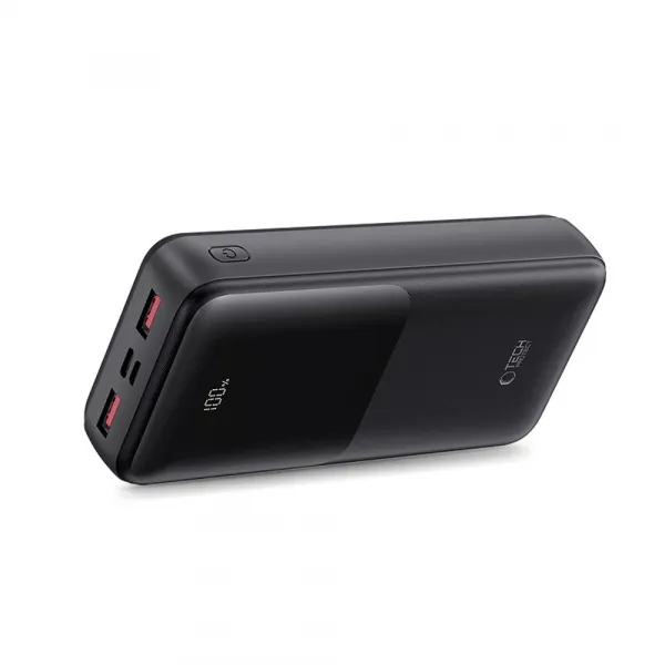 Tech-Protect PB02 Power Bank 20000mAh 2x USB / USB-C / Micro USB 22.5W, čierny