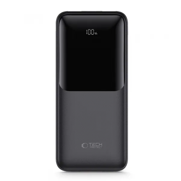 Tech-Protect PB02 Power Bank 20000mAh 2x USB / USB-C / Micro USB 22.5W, čierny