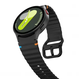Tech-Protect Silicone Sport remienok na Samsung Galaxy Watch 4 / 5 / 5 Pro / 6 / 7 / FE, black