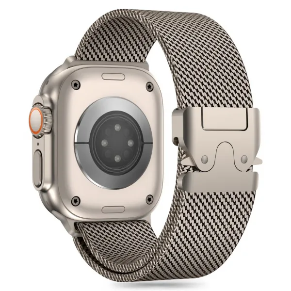 Tech-Protect Milano remienok na Apple Watch 44/45/46/49mm, titanium