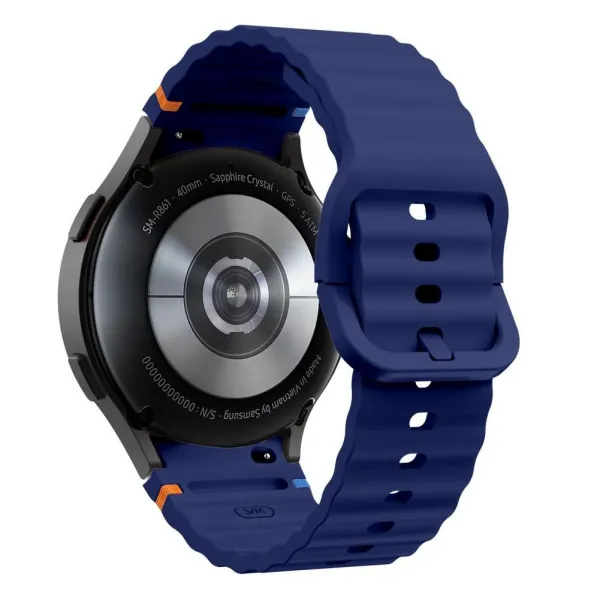 Tech-Protect Silicone Sport remienok na Samsung Galaxy Watch 4 / 5 / 5 Pro / 6 / 7 / FE, navy blue