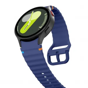 Tech-Protect Silicone Sport remienok na Samsung Galaxy Watch 4 / 5 / 5 Pro / 6 / 7 / FE, navy blue