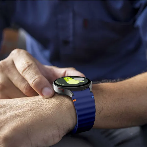 Tech-Protect Silicone Sport remienok na Samsung Galaxy Watch 4 / 5 / 5 Pro / 6 / 7 / FE, navy blue