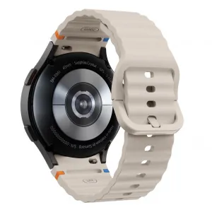 Tech-Protect Silicone Sport remienok na Samsung Galaxy Watch 4 / 5 / 5 Pro / 6 / 7 / FE, starlight