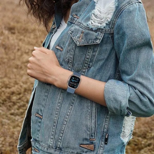 Tech-Protect Nylon remienok na Apple Watch 44/45/46/49mm, cream