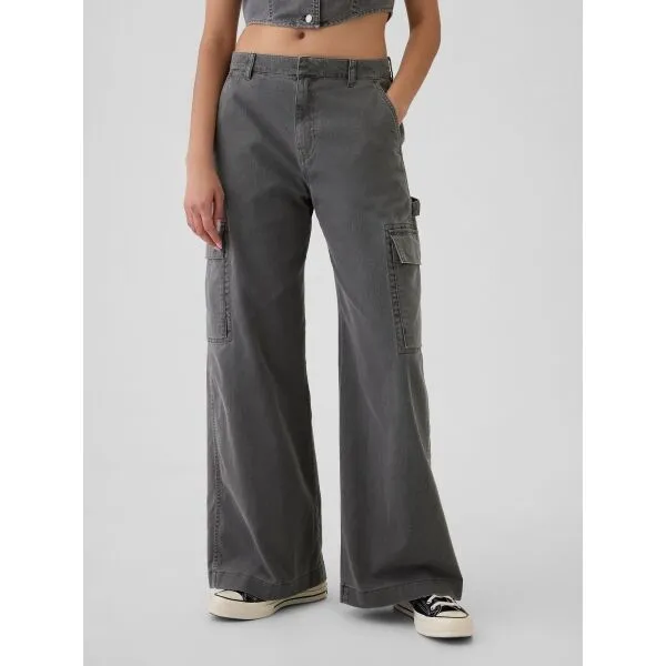 GAP Trousers with pockets Baggy Khaki Cargo - Women's