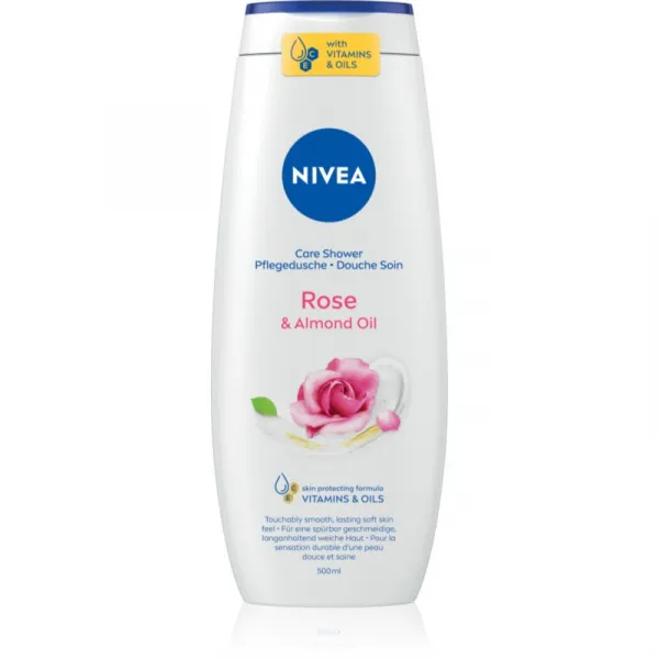 NIVEA Rose & Almond Oil sprchový gél 500 ml