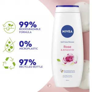 NIVEA Rose & Almond Oil sprchový gél 500 ml