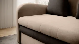 Eltap Rozkládací pohovka ARIO 130 cm Nube 20/Nube 22 světle hnědá