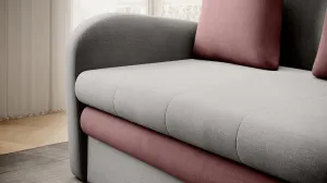 Eltap Rozkládací pohovka ARIO 130 cm Nube 03/Nube 24 šedá