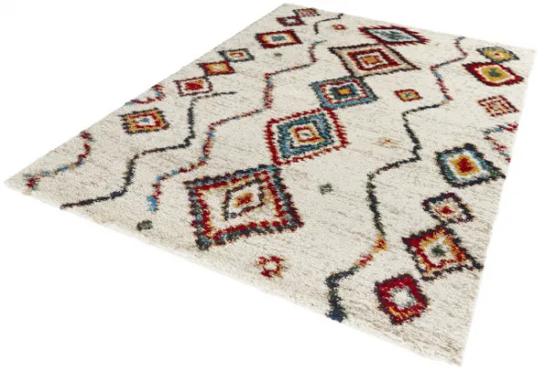 Koberec Nomadic Geometric krémový