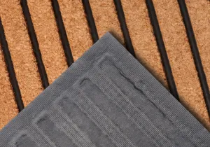 Rohožka Mix Mats Striped čierna / béžová