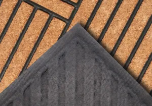 Rohožka Mix Mats Crossings čierna / béžová