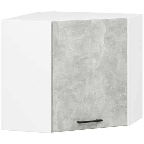 Ak furniture Kuchyňská rohová linka Olivie 3 m prosklená beton/dub sonoma