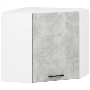 Ak furniture Kuchyňská rohová linka Olivie 3 m prosklená beton/dub sonoma