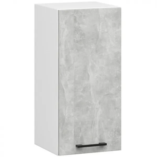 Ak furniture Kuchyňská rohová linka Olivie 3 m prosklená beton/dub sonoma