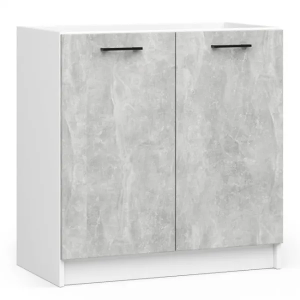 Ak furniture Kuchyňská linka Olivie 1,8 m prosklená beton