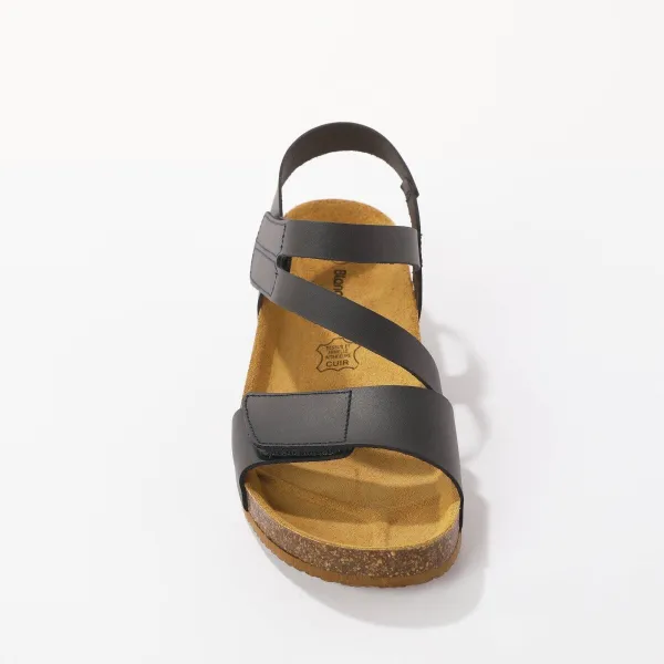 Kožené sandále na suchý zips