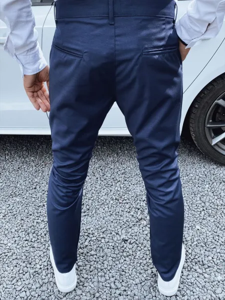 Elegantné nohavice pre pánov modré