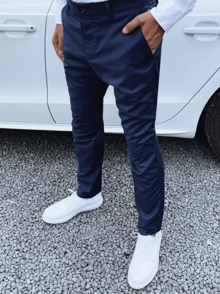 Elegantné nohavice pre pánov modré