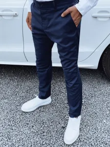 Elegantné nohavice pre pánov modré