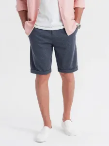 Elegantné pánske kraťasy tmavomodré
