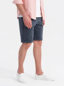 Elegantné pánske kraťasy tmavomodré