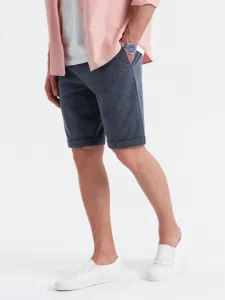 Elegantné pánske kraťasy tmavomodré