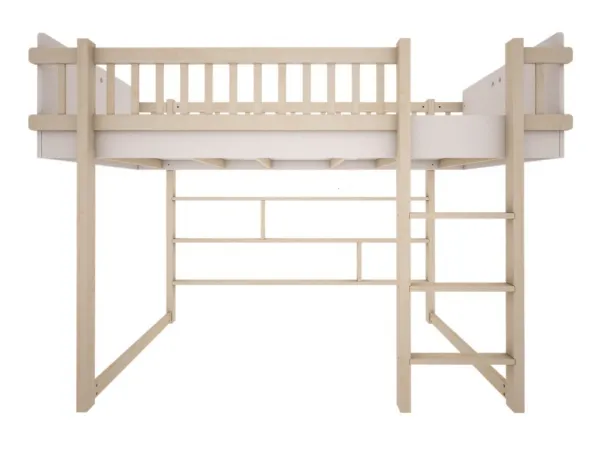 Detská zvýšená posteľ BASIC s rebríkom 90x200 cm Zvoľte farbu: Kašmírová