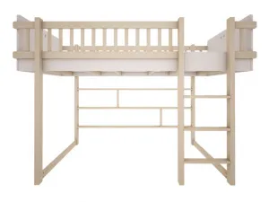 Detská zvýšená posteľ BASIC s rebríkom 90x200 cm Zvoľte farbu: Kašmírová
