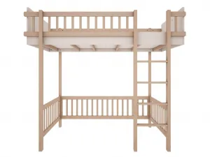 Vyvýšená posteľ BASIC s rebríkom 90x200 cm Zvoľte farbu: Kašmírová