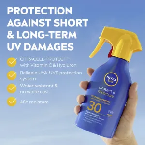 NIVEA SUN Protect & Moisture hydratačný sprej na opaľovanie SPF 30 270 ml