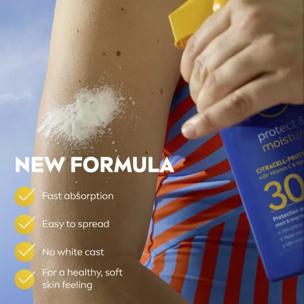NIVEA SUN Protect & Moisture hydratačný sprej na opaľovanie SPF 30 270 ml