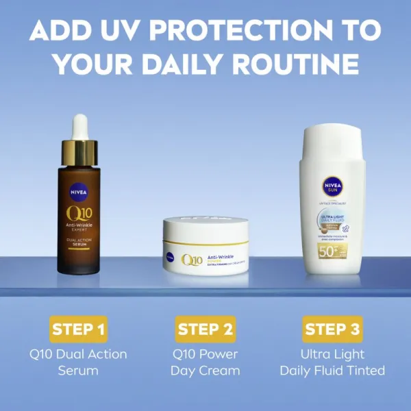 NIVEA SUN Ultra Light ľahký tónovací fluid SPF 50+ odtieň Medium 40 ml