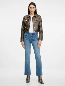 Brown Women's Patterned Leatherette Jacket ORSAY - Women's
